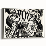 Expressionist Print - Tiger by Franz Marc | Black and White Wall Art