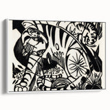 Expressionist Print - Tiger by Franz Marc | Black and White Wall Art