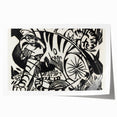 Expressionist Print - Tiger by Franz Marc | Black and White Wall Art