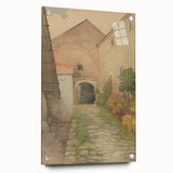 Old Yard - Impressionist Landscape Art by Lajos Csordák