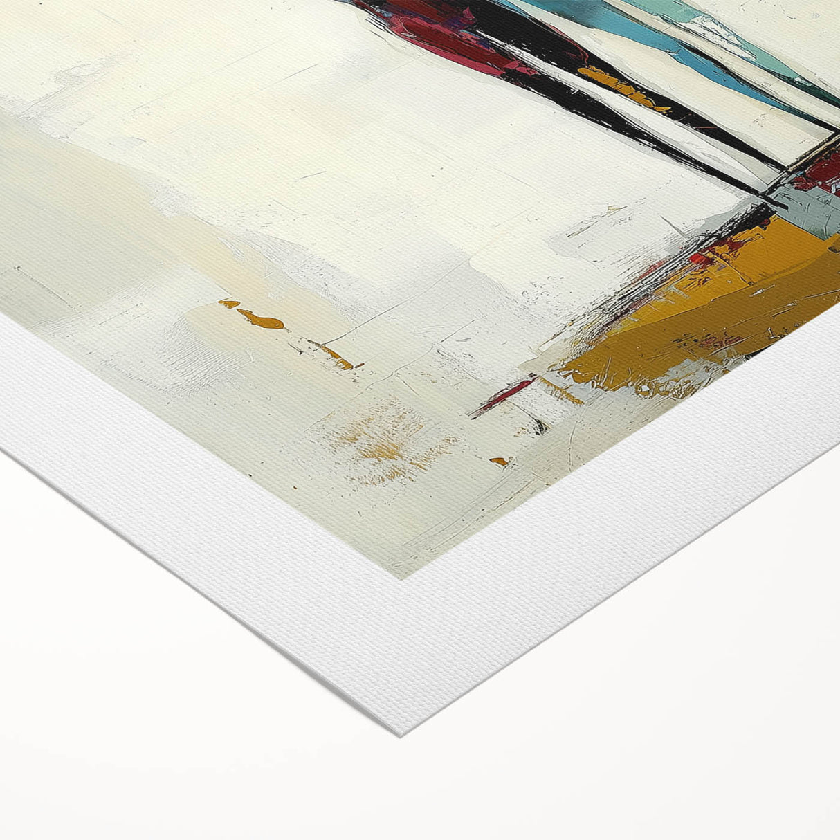 Abstract Couple Living Room Wall Art - Modern Canvas Print