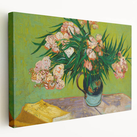 Van Gogh Oleanders - Impressionist Floral Wall Art Canvas Print