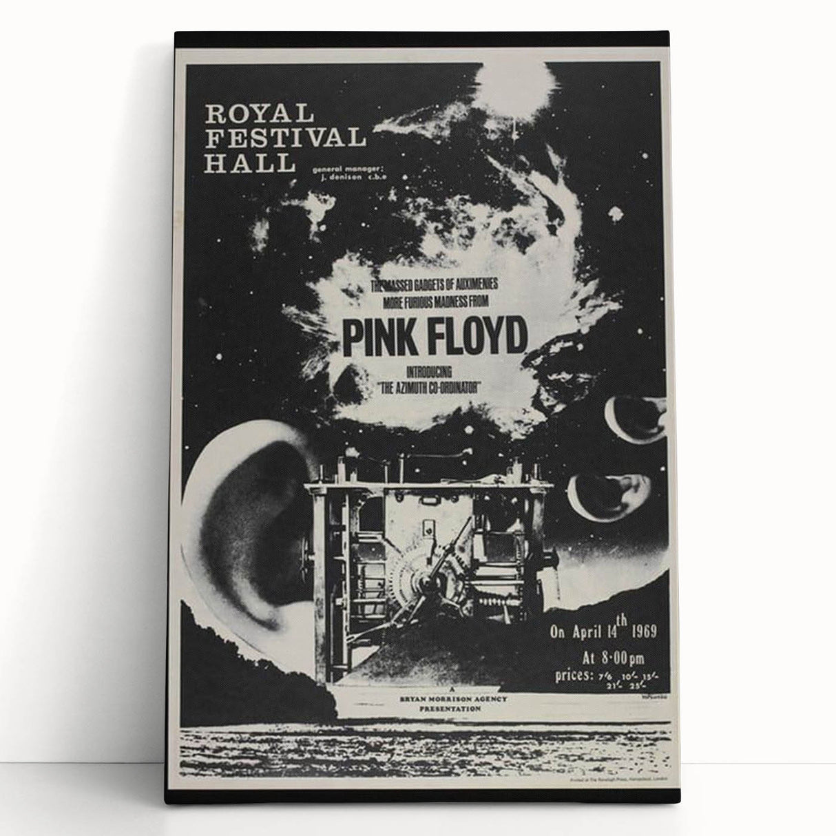 Pink Floyd 1969 Royal Festival Hall Retro Concert Poster