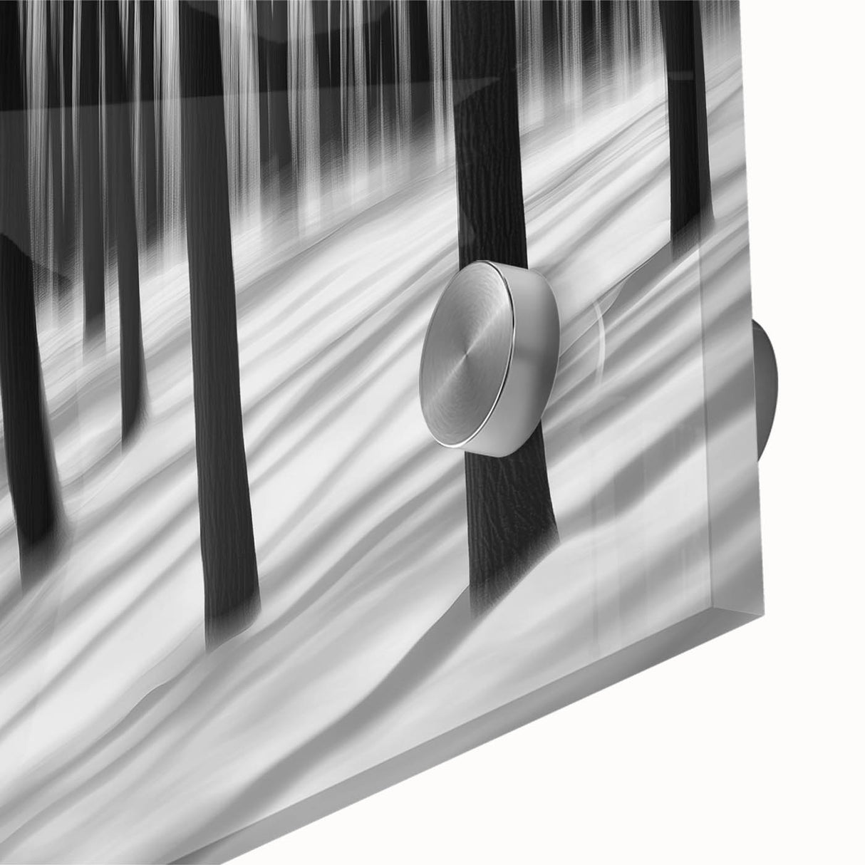 Blurred Winter Forest – Dynamic Black and White Motion Wall Art