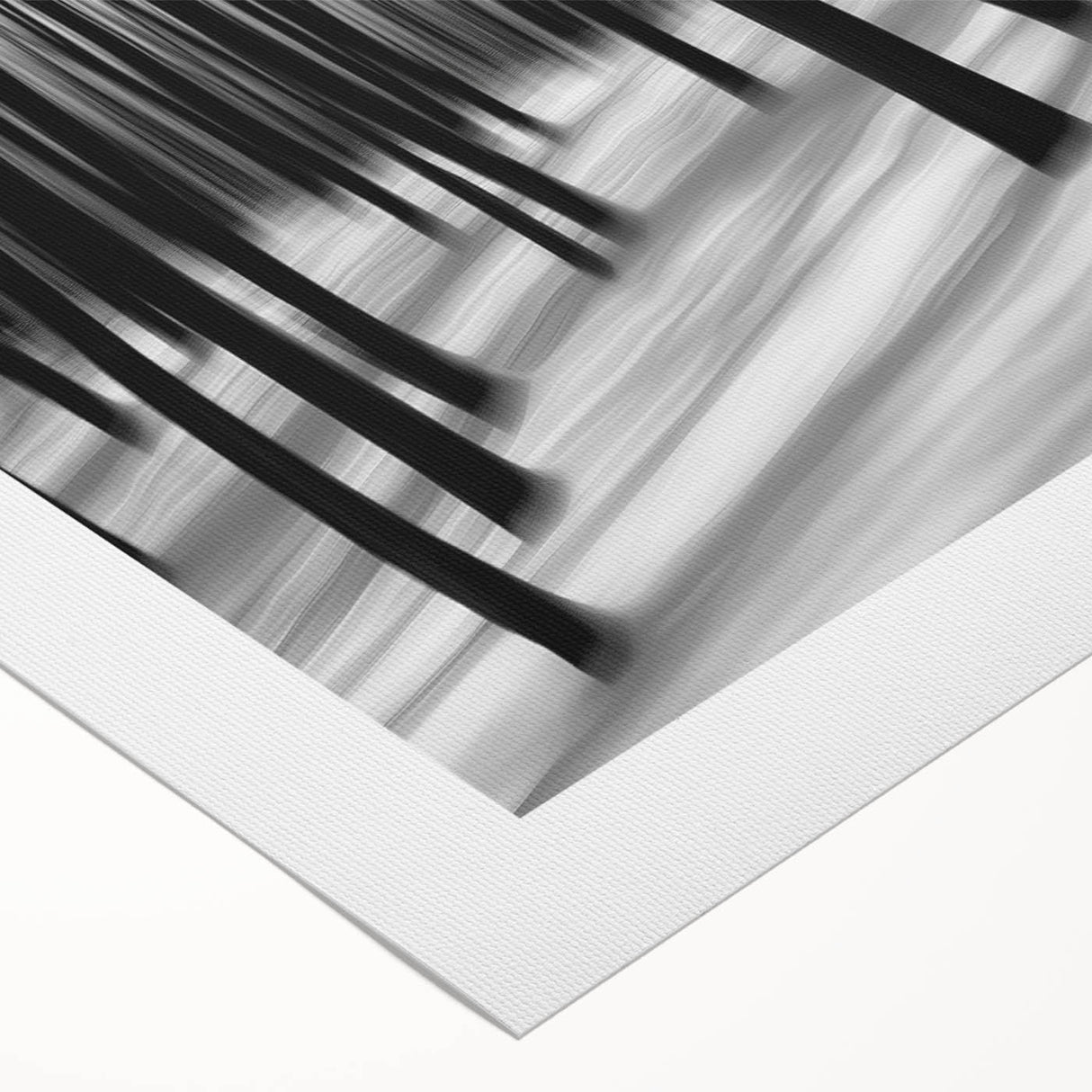 Blurred Winter Forest – Dynamic Black and White Motion Wall Art