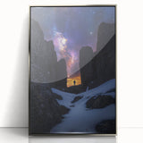 Framed acrylic artwork of dramatic cliffs and landscapes, showcasing vibrant colors and intricate details, ideal for modern home decor. Perfect for adding a natural touch to any space.