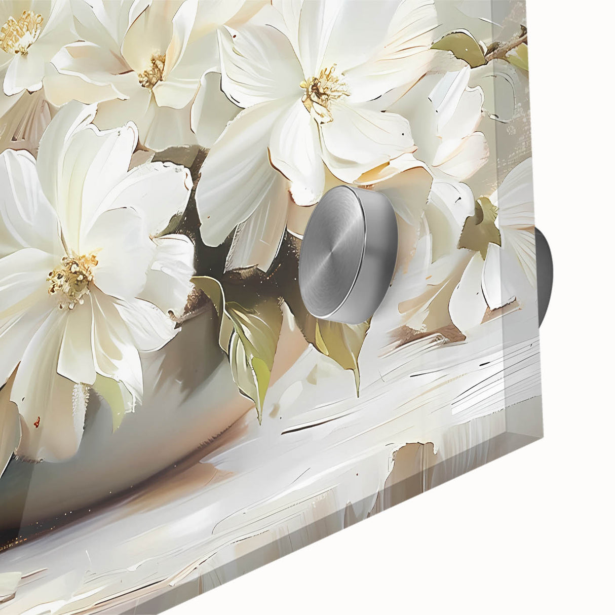 Framed Dining Room Prints - Elegant Floral Canvas Wall Art
