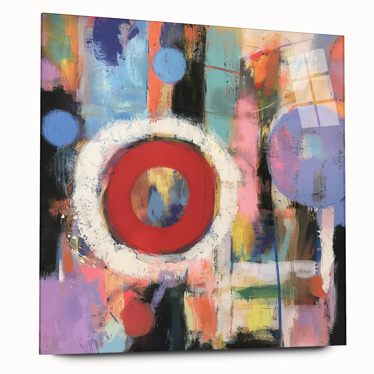 Colorful Abstract Wall Art – Modern Geometric Canvas for Living Room