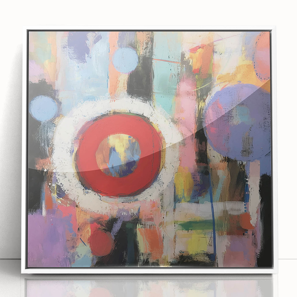 Colorful Abstract Wall Art – Modern Geometric Canvas for Living Room
