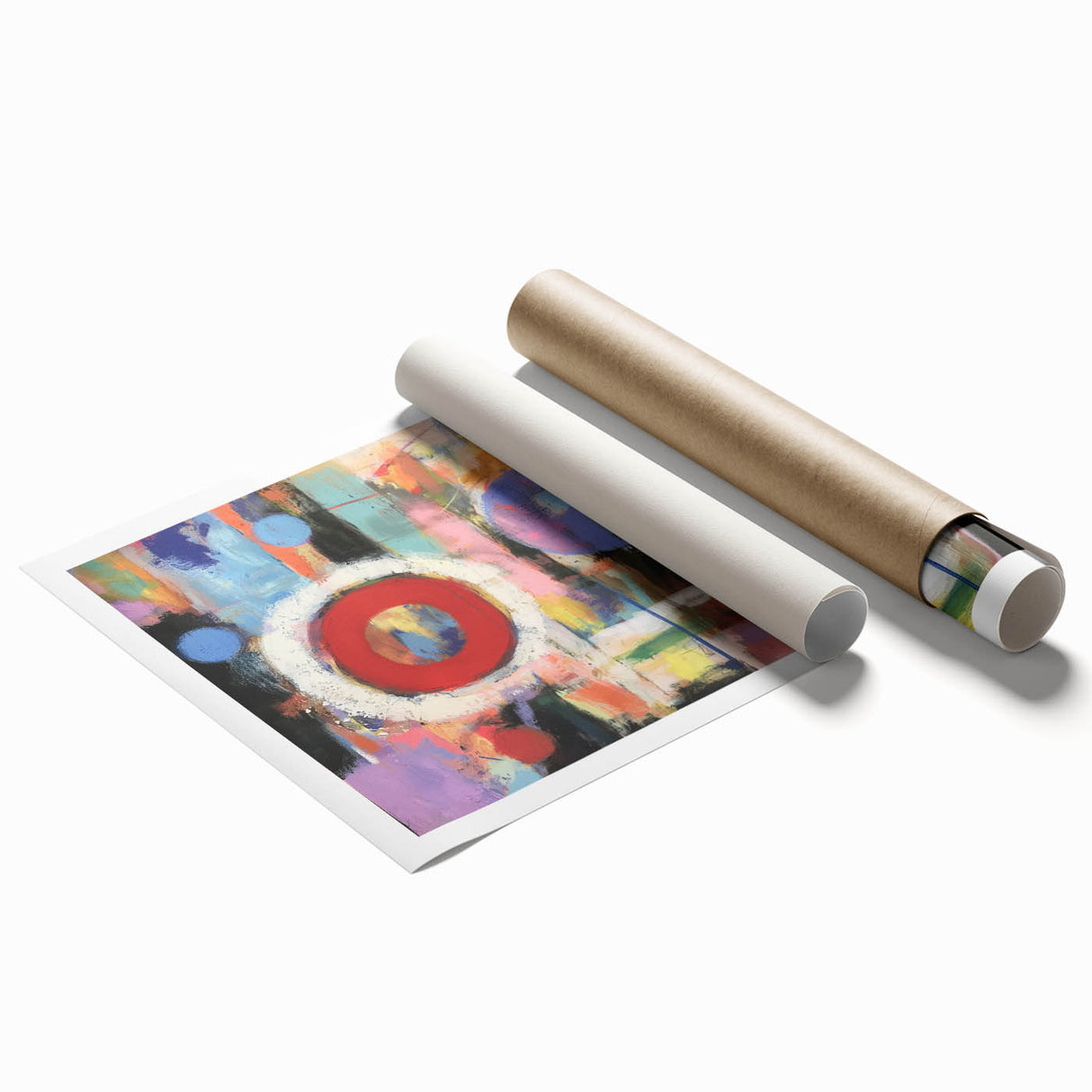 Colorful Abstract Wall Art – Modern Geometric Canvas for Living Room