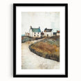 Abstract architecture wall art framed in black, featuring geometric shapes and soft neutral tones, perfect for modern home decor and enhancing artistic spaces.