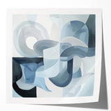 Abstract geometric photo print mockup set showcasing vibrant colors and intricate patterns, displayed in a glossy finish, ideal for modern home decor.