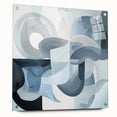 Abstract geometric acrylic glass artwork showcasing vibrant colors and sharp angles, displayed from a side view with decorative pins, ideal for modern decor.