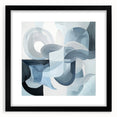 Abstract geometric frame in matte black, showcasing a modern design with clean lines and sharp angles, ideal for contemporary home decor or art presentations.