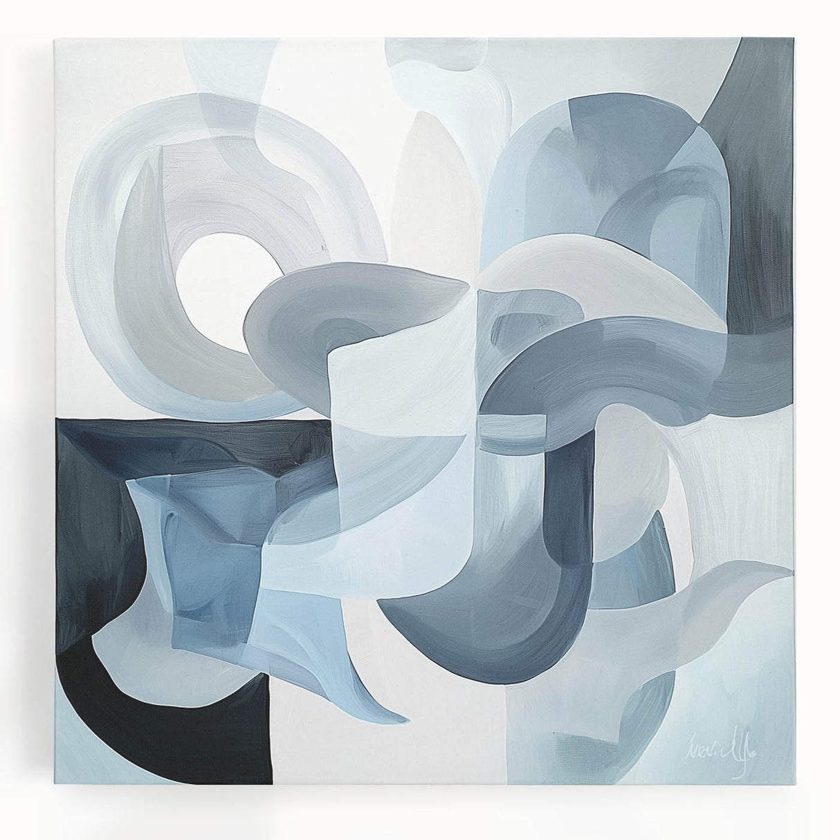 Abstract geometric stretched canvas art showcasing vibrant colors and intricate shapes, ideal for modern decor and artistic interiors. Perfect for adding a contemporary touch to any living space.