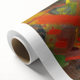 Expressionist Campfire Scene – Bold Abstract By the Campfire Wall Art