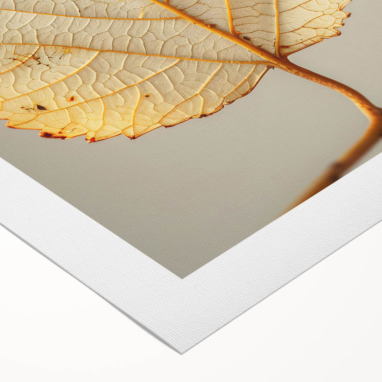 Vibrant rolled canvas wall art featuring a floral design with intricate leaves, perfect for home decor. Ideal for adding a touch of nature to any room.