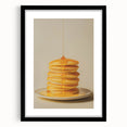 Extra large framed abstract art print depicting colorful pastries, textured finish, ideal for living room decor.