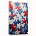 Patriotic Star Pattern - 4th of July Wall Art Decoration