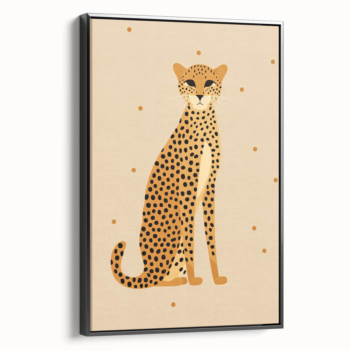 Framed Canvas Art for Children - Cheetah Nursery Wall Print