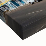 Black and white large art print of Namibian landscape on stretched canvas, ideal for bedroom decor.