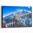 Black and white landscape art painting of a vintage Austrian scenery on framed canvas, ideal for bedroom wall decor.