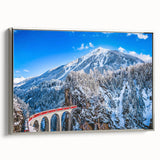 Framed canvas of a vintage Austrian landscape painting in muted earth tones, ideal for living room decor.