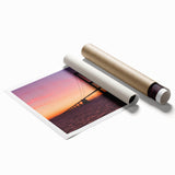 Extra large rolled print of a Danish landscape featuring muted green and brown tones, ideal for classy bathroom wall art.