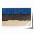 Scenic European landscape with lush greenery and a river, in soft earth tones on a rolled canvas.