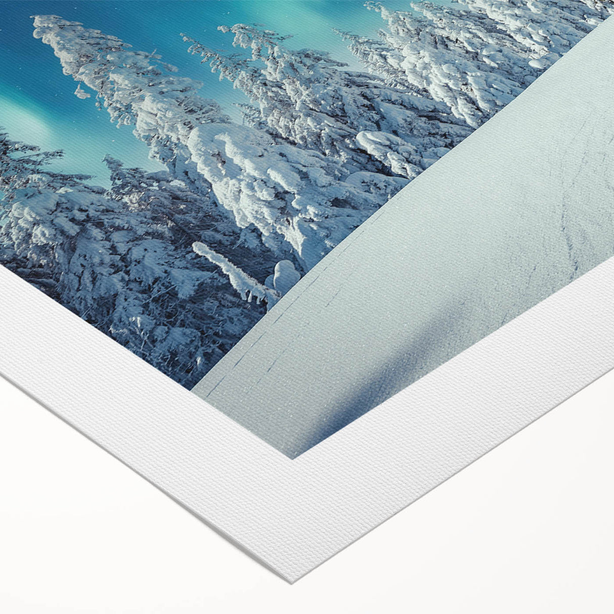 Art deco poster of a serene Finnish landscape in muted greens and blues on rolled canvas, suitable for dining room decor.