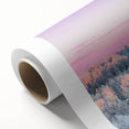 Art Deco poster of a scenic European landscape on rolled canvas, ideal for nursery wall art.