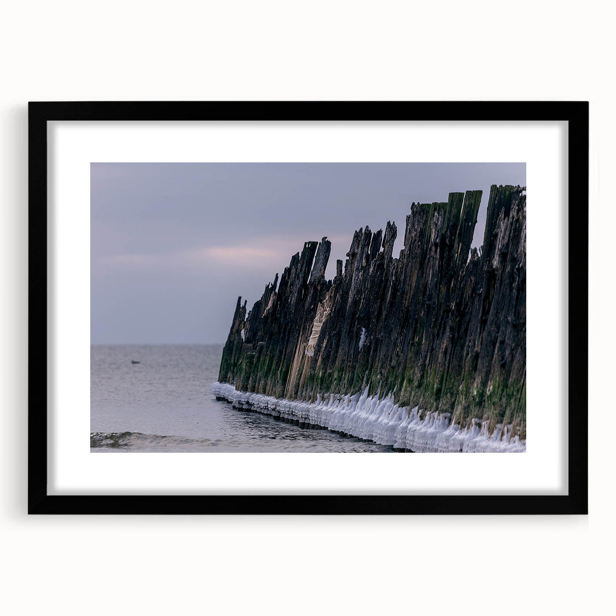 Abstract art print of a European scene in vibrant colors on a textured, extra large canvas, framed in black.