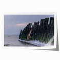Extra large rolled print of a Lithuanian landscape with vibrant floral elements on a muted background.