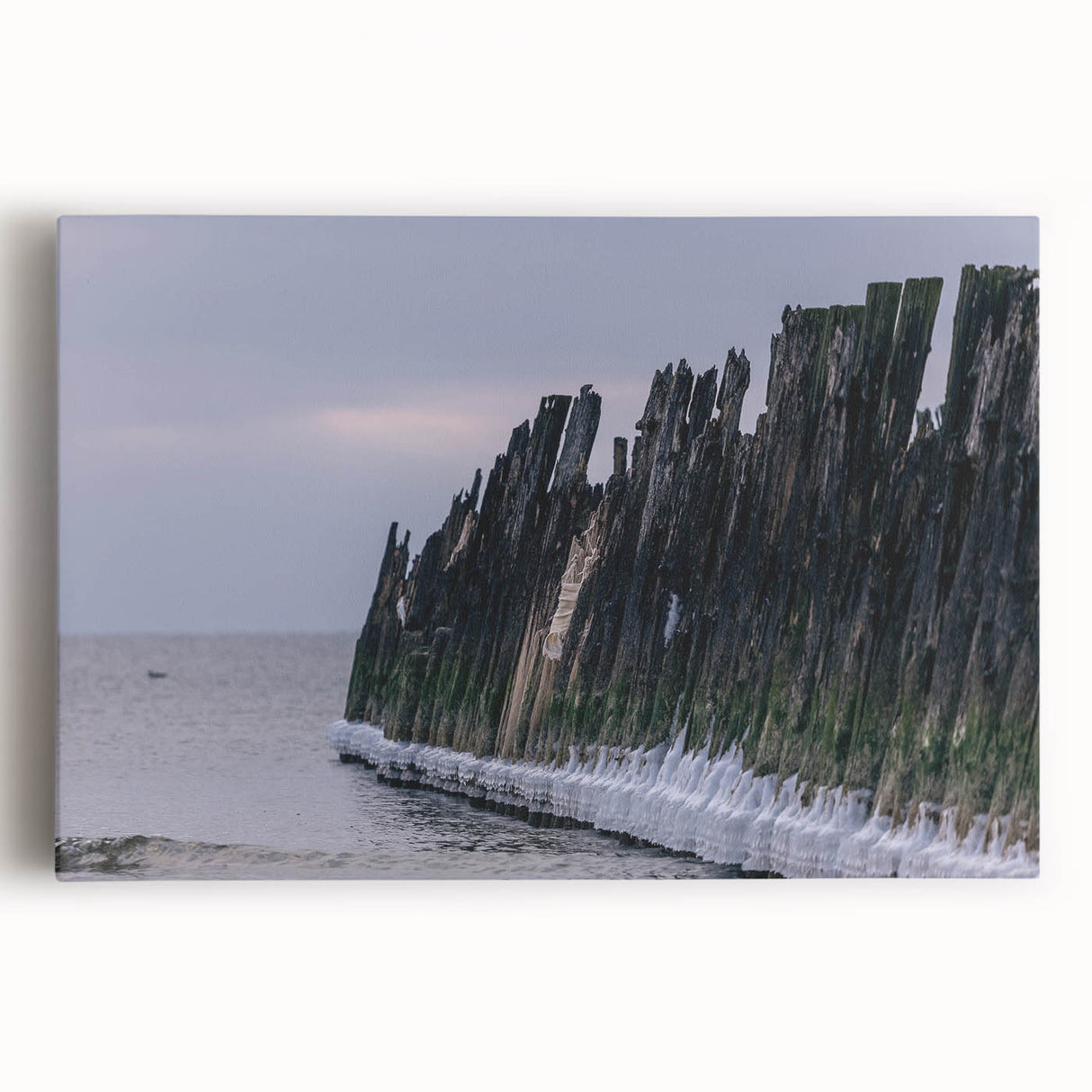 Black and white photograph of a European cityscape on stretched canvas, ideal for kitchen wall art.