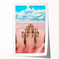 Extra large rolled print featuring a serene Yucatan scenery with vibrant green and blue tones.