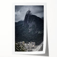 Extra large rolled print of a Brazilian landscape with vibrant green and blue tones, ideal for dining room wall art.