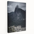 Large canvas print of a scenic Brazilian landscape in soft green and blue tones, ideal for kitchen wall art.