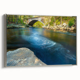 Landscape art painting of Connecticut scenery on framed canvas.