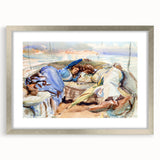 Romanticism Art: Two Figures in a Boat by Sargent - Scenic Canvas