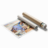 Romanticism Art: Two Figures in a Boat by Sargent - Scenic Canvas