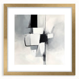 Geometric Abstract Wall Decor – Modern Black & White Canvas Design