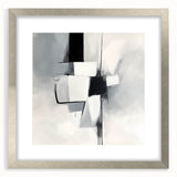Geometric Abstract Wall Decor – Modern Black & White Canvas Design