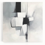 Geometric Abstract Wall Decor – Modern Black & White Canvas Design