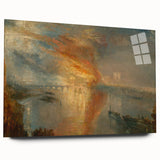 Romanticism Art: Burning of Parliament by Turner - Dramatic Canvas