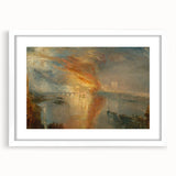 Romanticism Art: Burning of Parliament by Turner - Dramatic Canvas