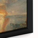 Romanticism Art: Burning of Parliament by Turner - Dramatic Canvas