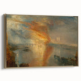 Romanticism Art: Burning of Parliament by Turner - Dramatic Canvas