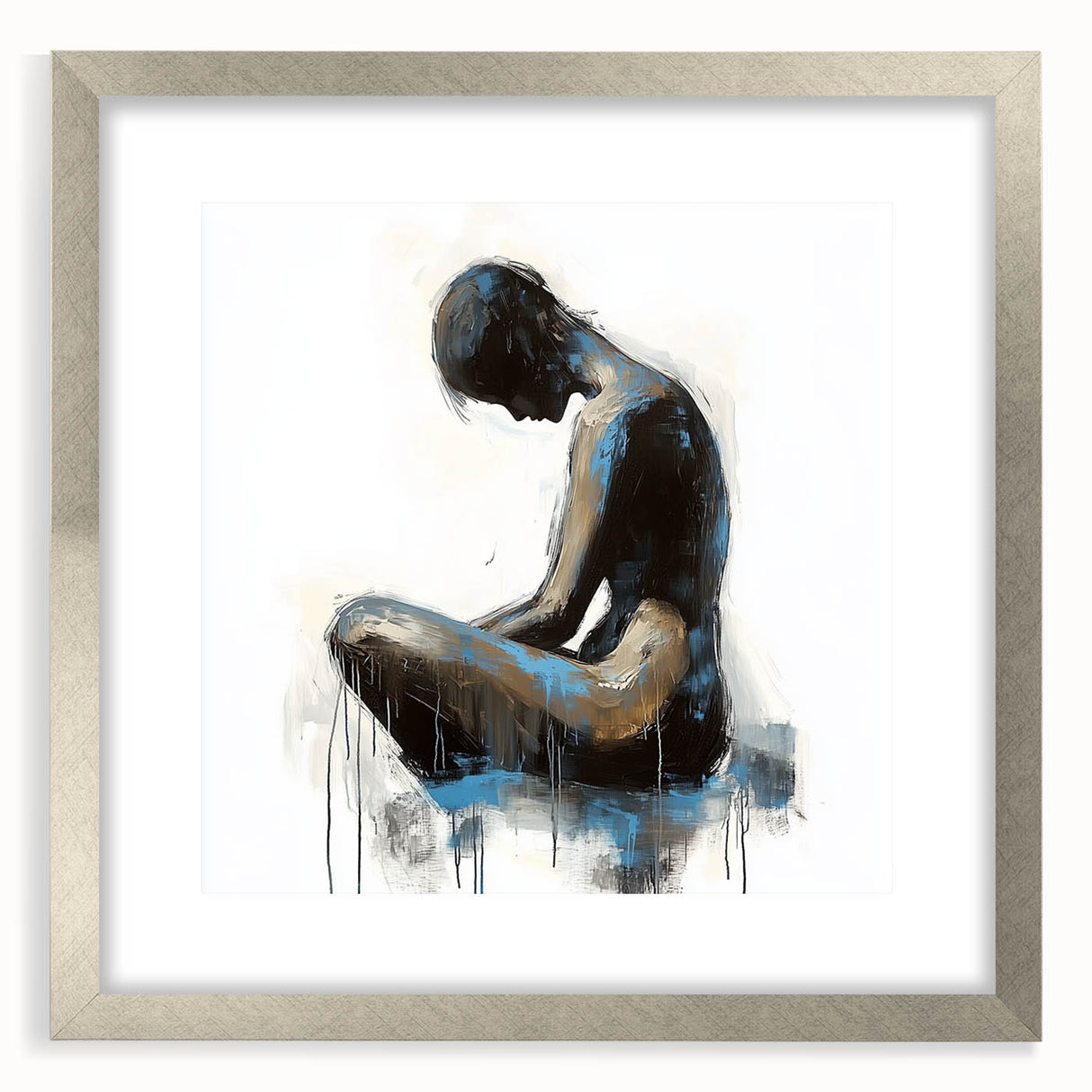 Emotive Figure Living Room Wall Art - Modern Abstract Canvas