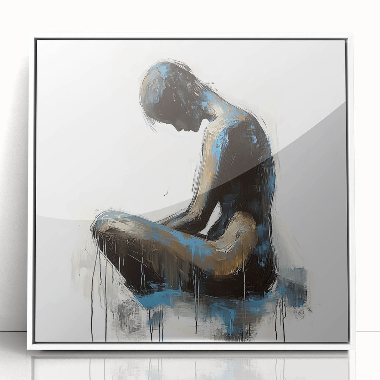 Emotive Figure Living Room Wall Art - Modern Abstract Canvas