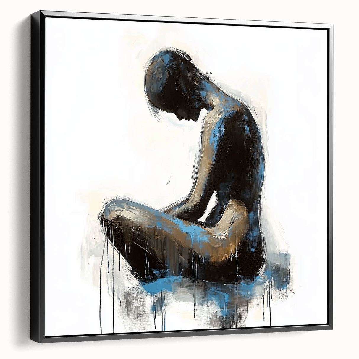 Emotive Figure Living Room Wall Art - Modern Abstract Canvas